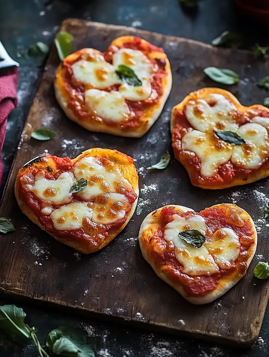 Easy Heart-Shaped Mini Pizzas Recipe