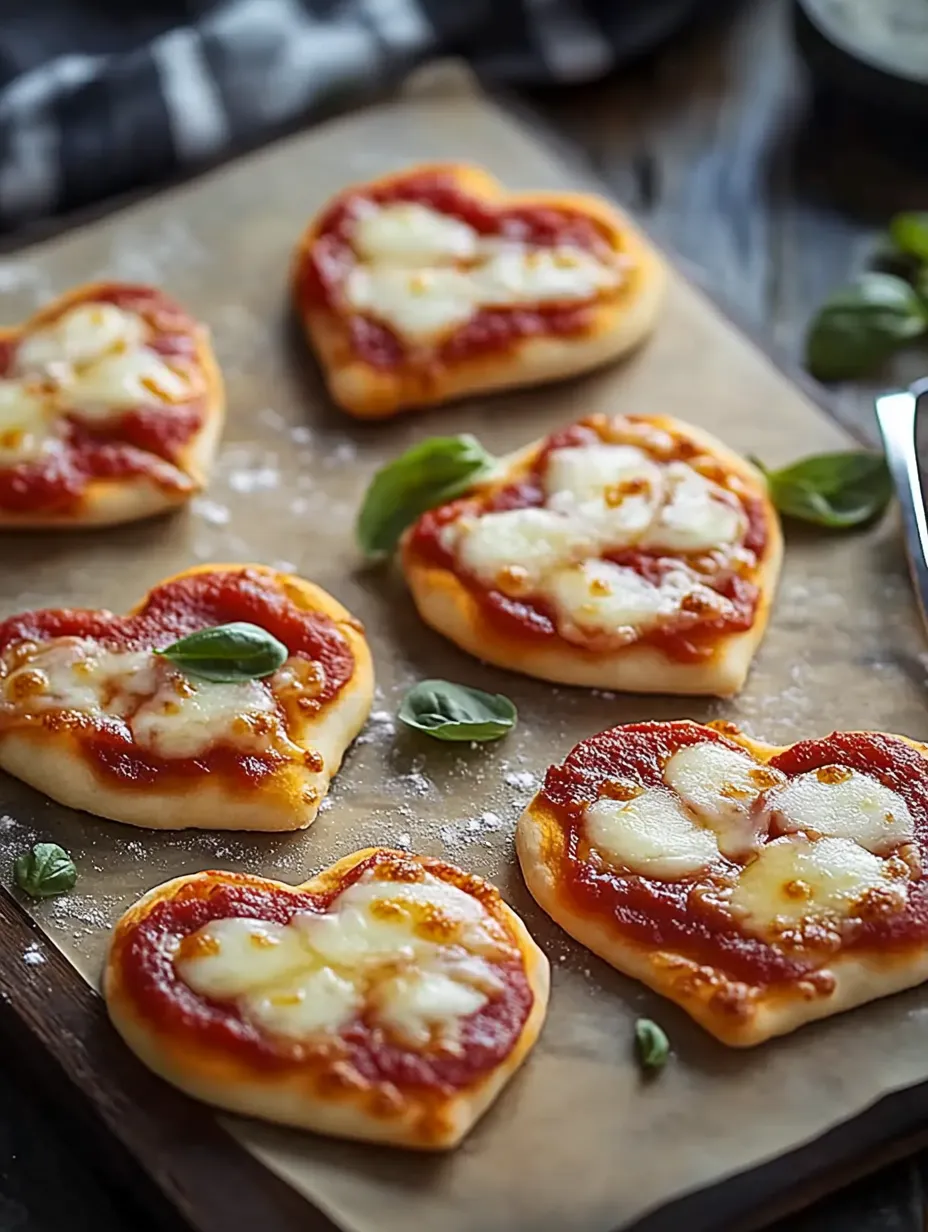 Easy Heart-Shaped Mini Pizzas Recipe
