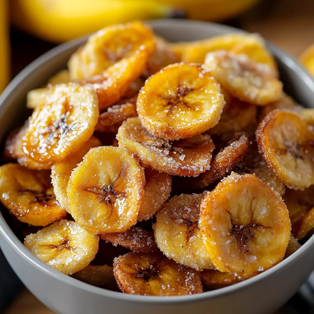 A bowl of sugar coated bananas.