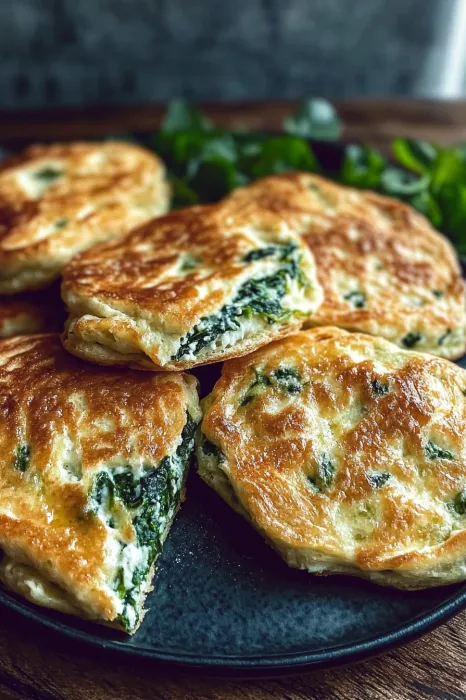 A plate of food with green leaves.