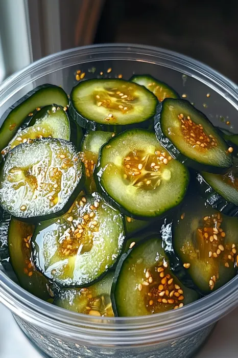 A bowl of sliced cucumbers.
