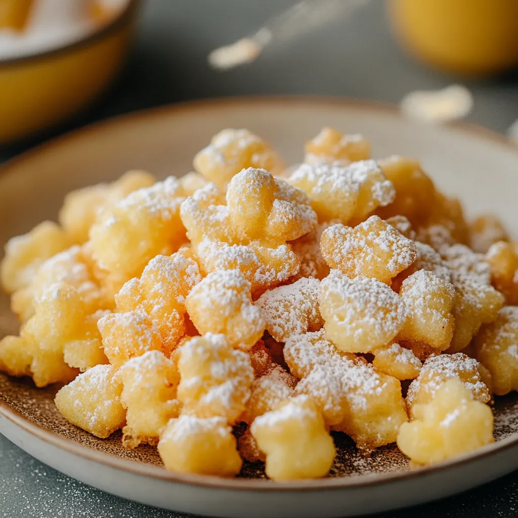 A plate of food with powdered sugar on top.