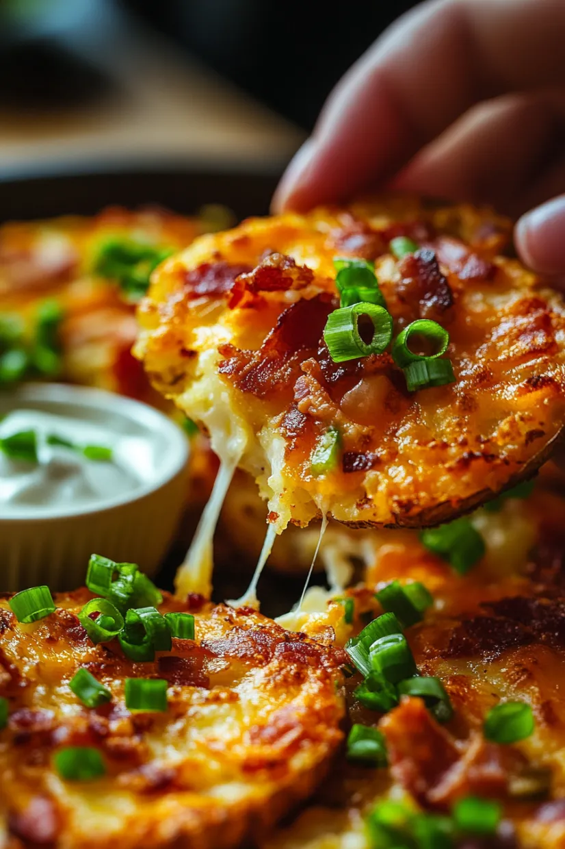 A slice of pizza with cheese and bacon.