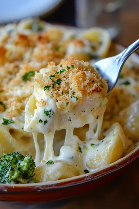 A fork is in a bowl of food.