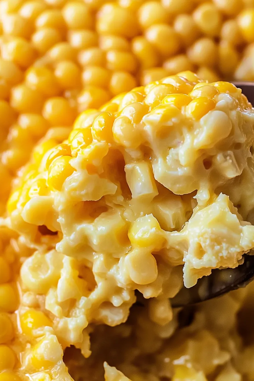 A spoonful of corn.