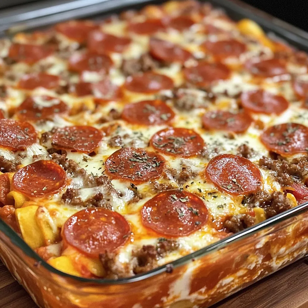 A pan of pepperoni pizza.