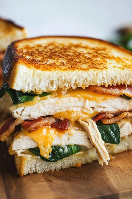 A sandwich with bacon and lettuce.