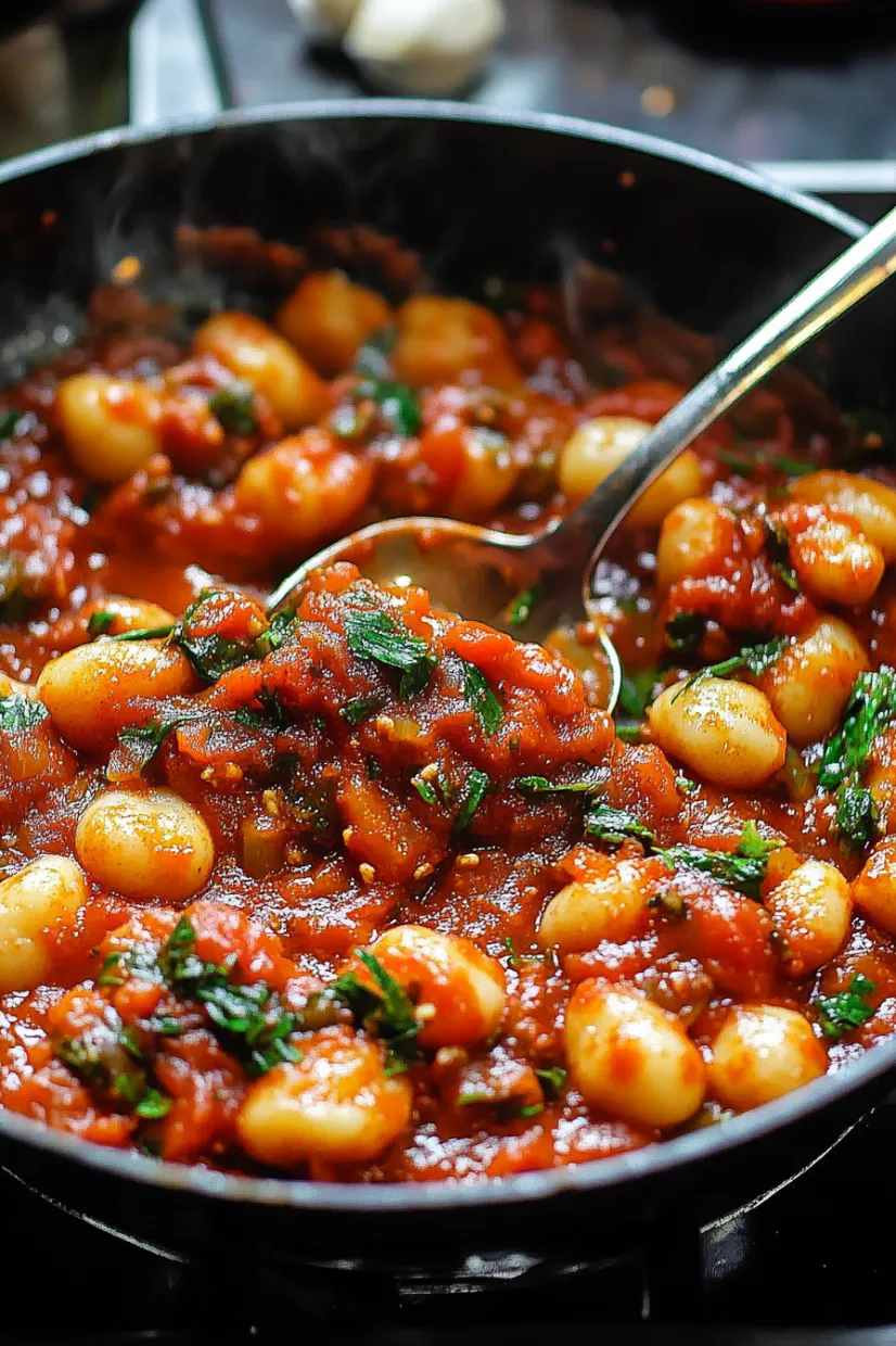 A bowl of food with a spoon in it.
