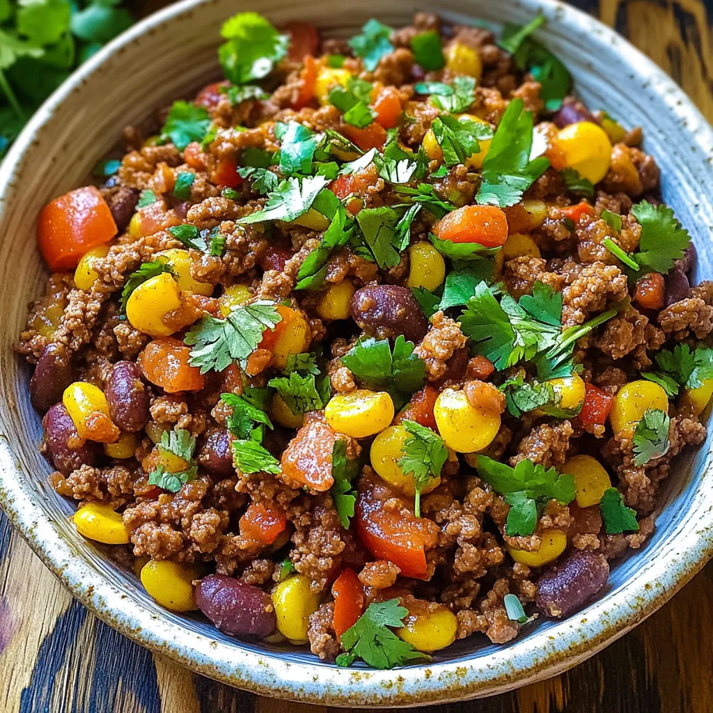 A bowl of food with a variety of vegetables and meat.