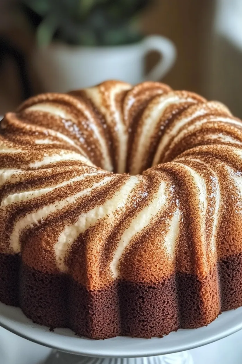 A cake with chocolate and white frosting.