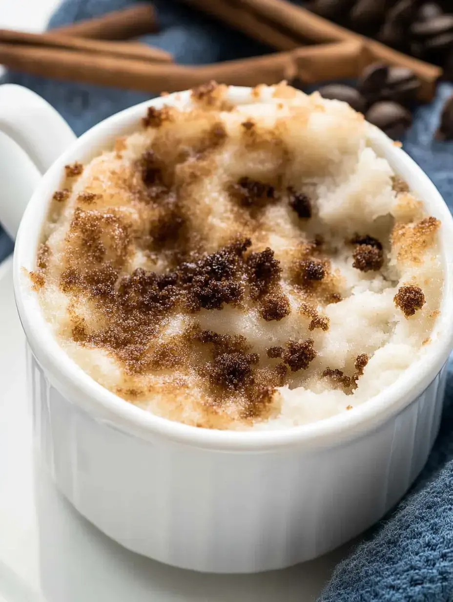 A creamy dessert topped with sweet brown sugar sits in a white ramekin, surrounded by cinnamon sticks and coffee beans.