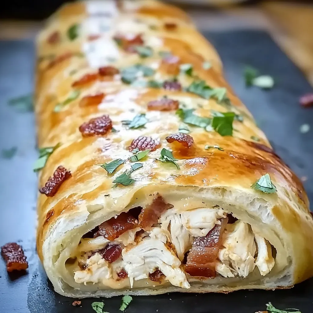 Chicken Bacon Ranch Stromboli