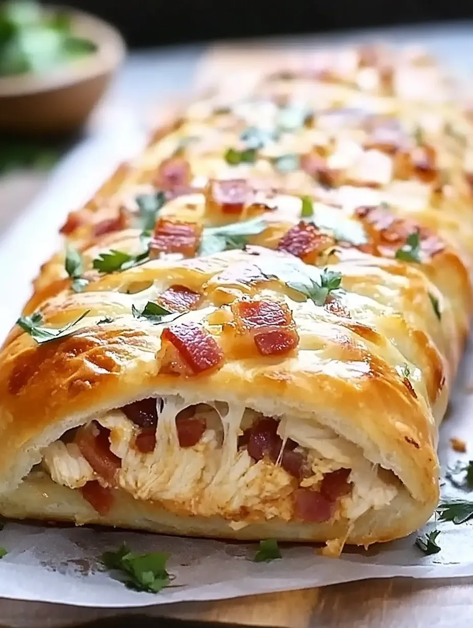 Chicken Bacon Ranch Stromboli Recipe