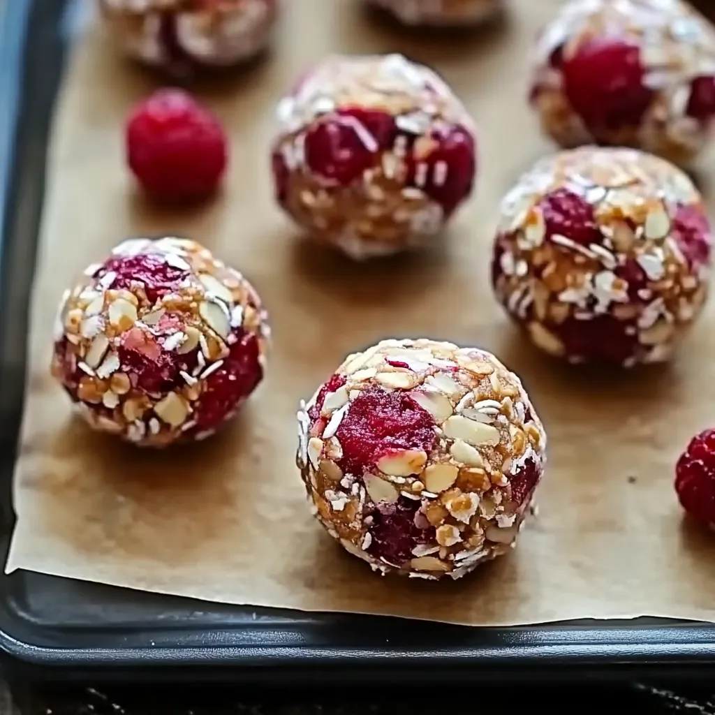 Raspberry Almond Energy Bites