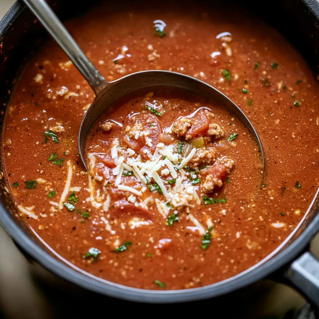 Cheesy Pizza Soup
