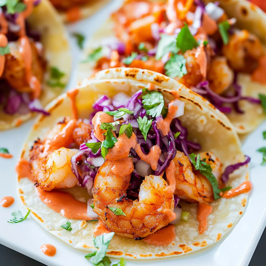 A plate of food with shrimp and sauce.