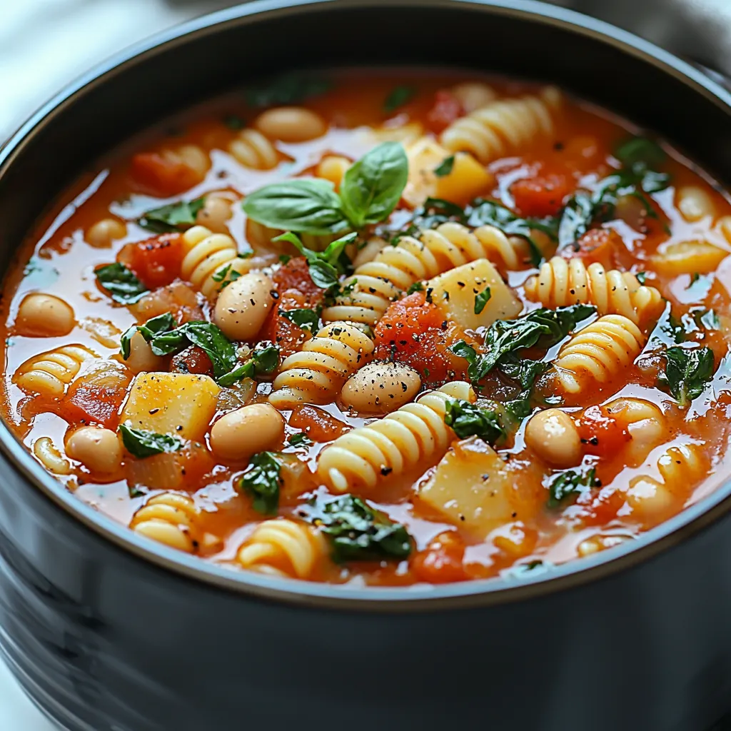 A bowl of soup with noodles and vegetables.