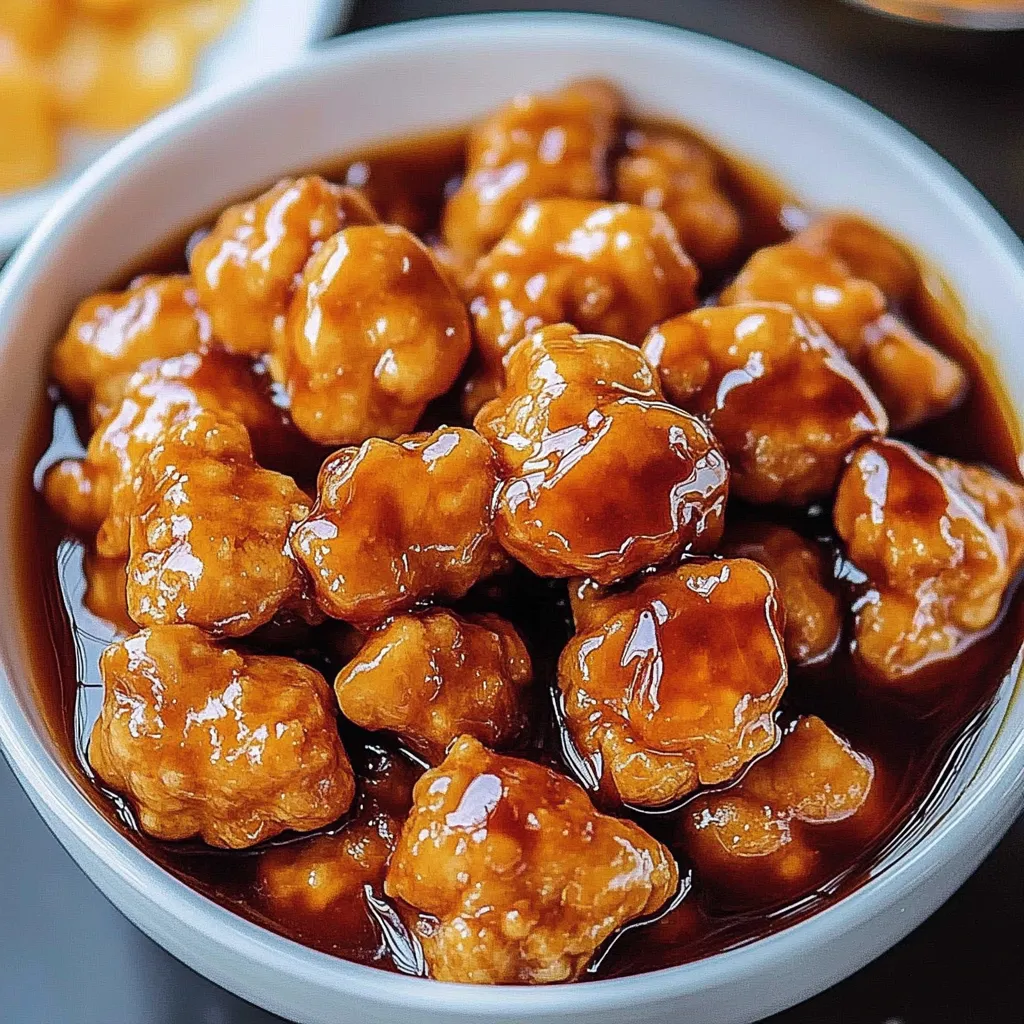 A bowl of chicken with sauce.