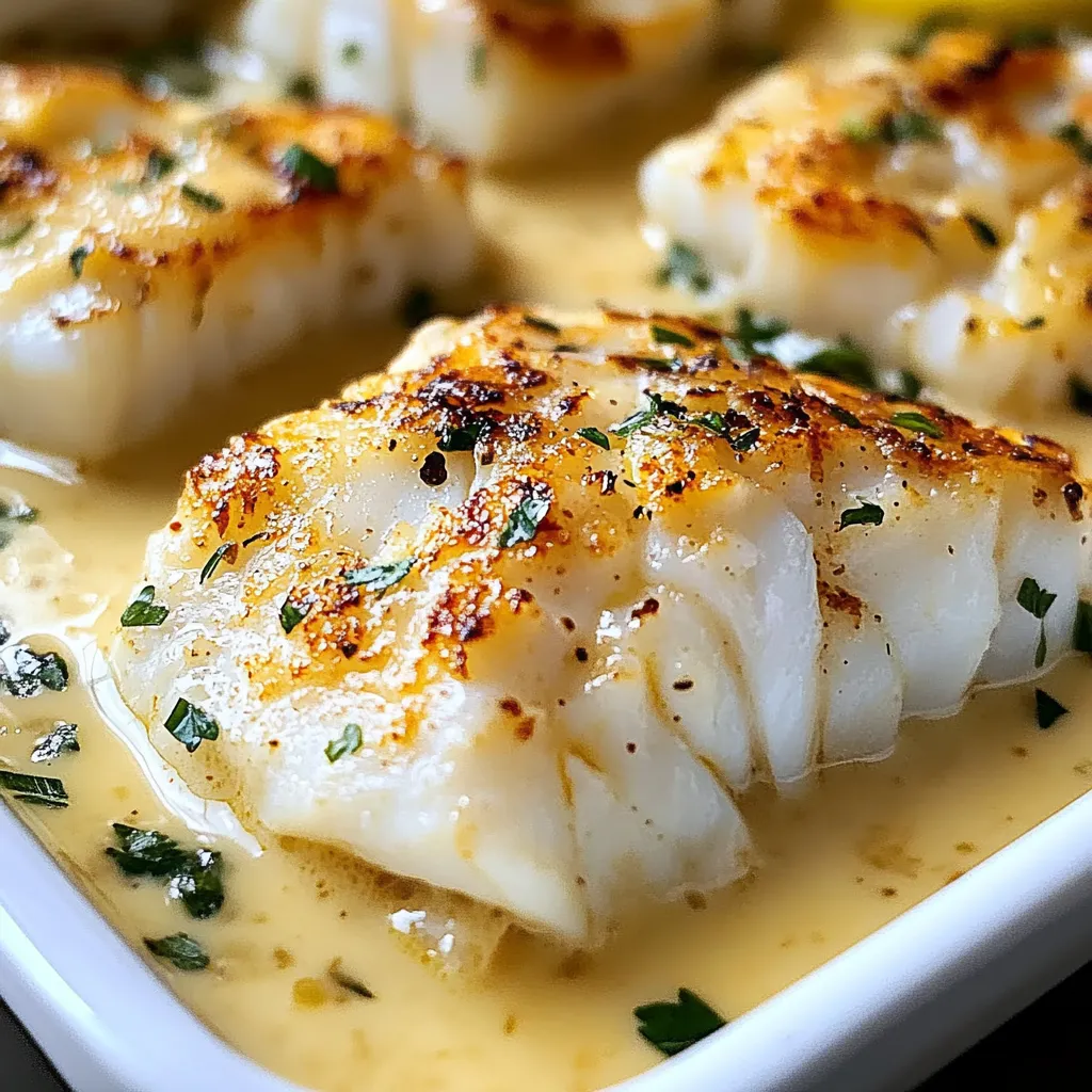 A plate of fish with sauce.