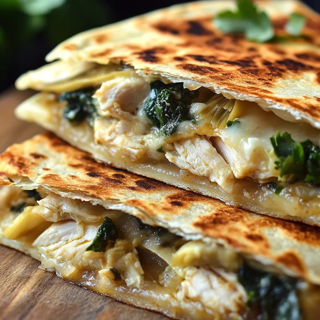A sandwich with chicken and spinach.