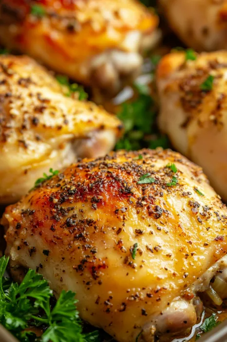 Chicken with spices on it.