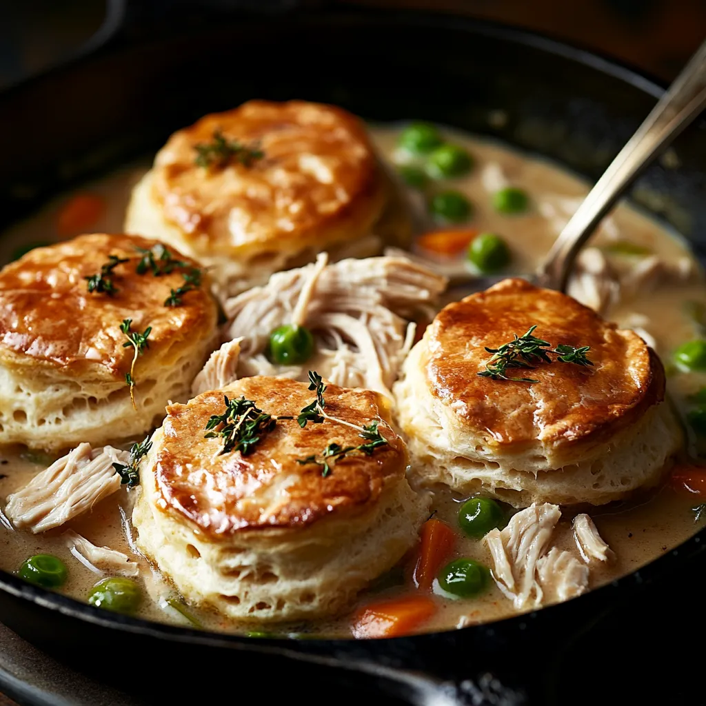 A bowl of soup with chicken and peas.