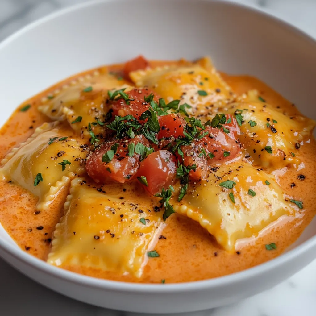 A bowl of pasta with tomatoes and basil.