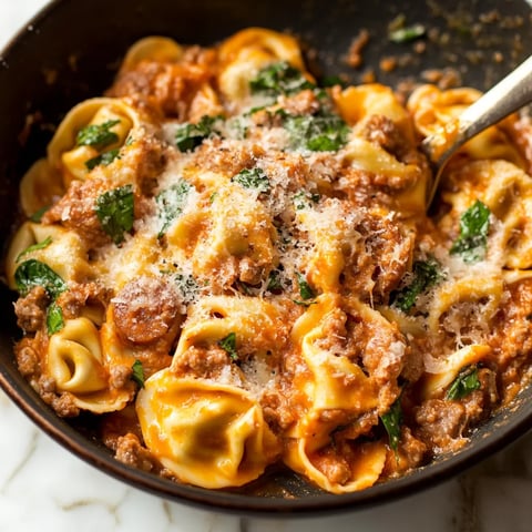 One Pan Tortellini with Sausage